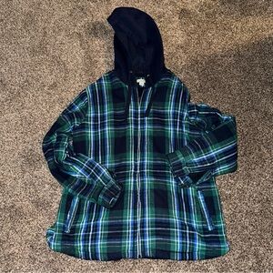 Like New L.L. Bean Sherpa Lined Plaid Jacket